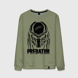 Свитшот хлопковый мужской Predator Mask, цвет: авокадо