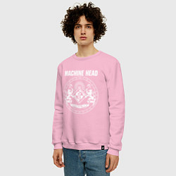 Свитшот хлопковый мужской Machine Head MCMXCII, цвет: светло-розовый — фото 2