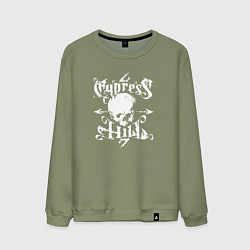 Свитшот хлопковый мужской Cypress Hill, цвет: авокадо