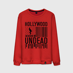 Свитшот хлопковый мужской Hollywood Undead: flag, цвет: красный