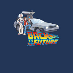 Свитшот хлопковый мужской Back to the future, цвет: тёмно-синий — фото 2