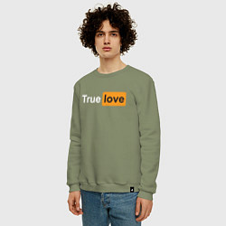 Свитшот хлопковый мужской True Love, цвет: авокадо — фото 2