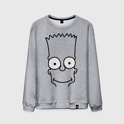 Свитшот хлопковый мужской Bart Face, цвет: меланж