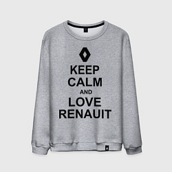 Свитшот хлопковый мужской Keep Calm & Love Renauit, цвет: меланж