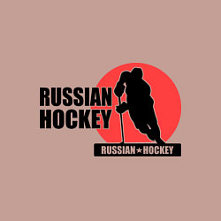 Свитшот хлопковый мужской Russian hockey, цвет: пыльно-розовый — фото 2