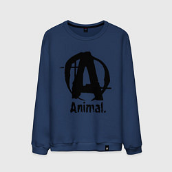Свитшот хлопковый мужской Animal Logo, цвет: тёмно-синий