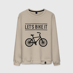 Свитшот хлопковый мужской Lets bike it, цвет: миндальный