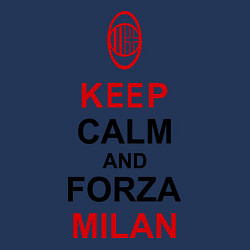 Свитшот хлопковый мужской Keep Calm & Forza Milan, цвет: тёмно-синий — фото 2