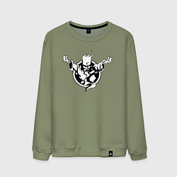 Свитшот хлопковый мужской Thunderdome logo, цвет: авокадо