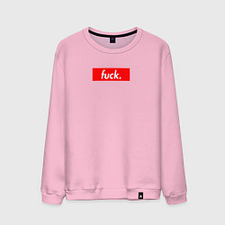 Свитшот хлопковый мужской Fuck Supreme, цвет: светло-розовый