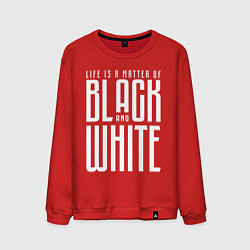 Свитшот хлопковый мужской Juventus: Black & White, цвет: красный