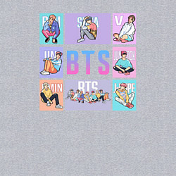 Свитшот хлопковый мужской BTS Boys, цвет: меланж — фото 2