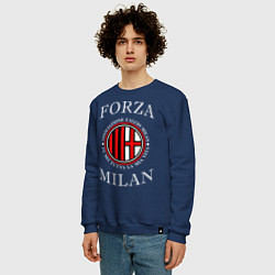 Свитшот хлопковый мужской Forza Milan цвета тёмно-синий — фото 2