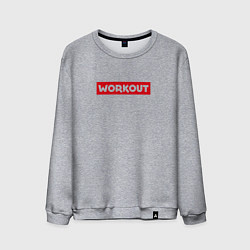 Свитшот хлопковый мужской Obey workout, цвет: меланж