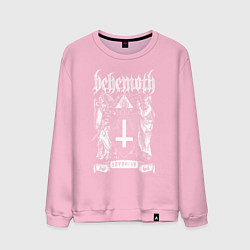 Свитшот хлопковый мужской Behemoth: Satanist, цвет: светло-розовый