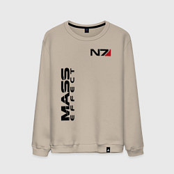 Свитшот хлопковый мужской MASS EFFECT N7, цвет: миндальный