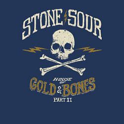 Свитшот хлопковый мужской Stone Sour: Gold Bones, цвет: тёмно-синий — фото 2