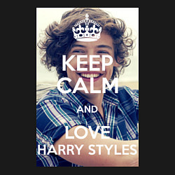 Свитшот хлопковый мужской Keep Calm & Love Harry Styles, цвет: черный — фото 2