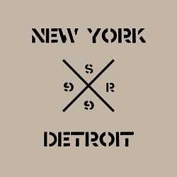 Свитшот хлопковый мужской NY Detroit, цвет: миндальный — фото 2