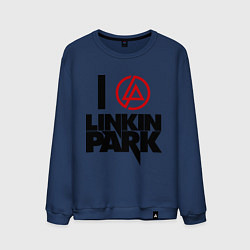 Свитшот хлопковый мужской I love Linkin Park, цвет: тёмно-синий