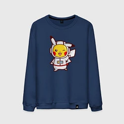 Свитшот хлопковый мужской Pikachu Astronaut, цвет: тёмно-синий