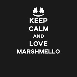 Свитшот хлопковый мужской Keep Calm & Love Marshmello, цвет: черный — фото 2