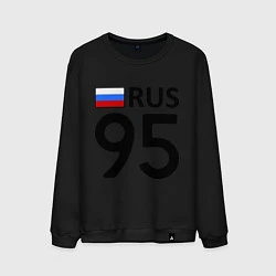 Свитшот хлопковый мужской RUS 95, цвет: черный