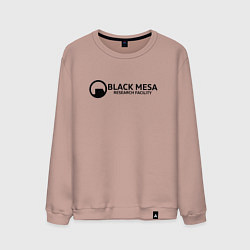 Свитшот хлопковый мужской Black Mesa: Research Facility, цвет: пыльно-розовый