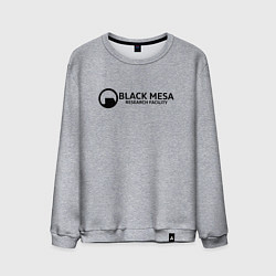 Свитшот хлопковый мужской Black Mesa: Research Facility, цвет: меланж