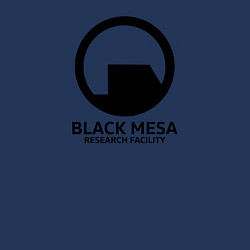 Свитшот хлопковый мужской Black Mesa: Research Facility, цвет: тёмно-синий — фото 2