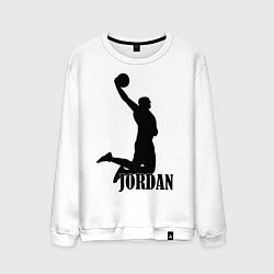 Свитшот хлопковый мужской Jordan Basketball, цвет: белый