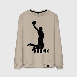 Свитшот хлопковый мужской Jordan Basketball, цвет: миндальный