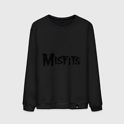 Свитшот хлопковый мужской Misfits logo, цвет: черный