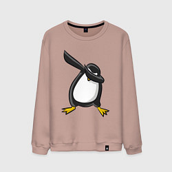 Свитшот хлопковый мужской DAB Pinguin, цвет: пыльно-розовый