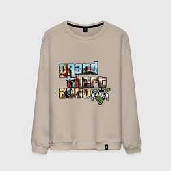 Свитшот хлопковый мужской GTA 5 Stories, цвет: миндальный