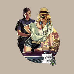 Свитшот хлопковый мужской GTA V: Police, цвет: миндальный — фото 2