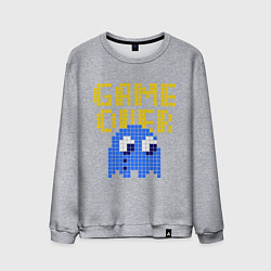 Свитшот хлопковый мужской Pac-Man: Game over, цвет: меланж