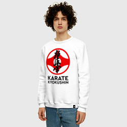 Свитшот хлопковый мужской Karate Kyokushin, цвет: белый — фото 2