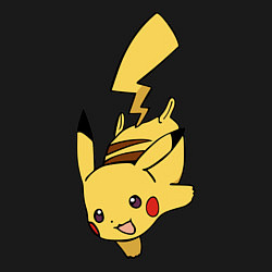 Свитшот хлопковый мужской Радостный Пикачуха, цвет: черный — фото 2