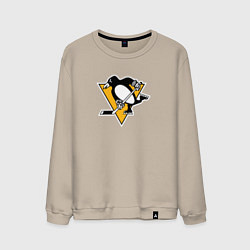 Свитшот хлопковый мужской Pittsburgh Penguins: Evgeni Malkin, цвет: миндальный