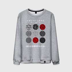 Свитшот хлопковый мужской TOP: Blurryface, цвет: меланж