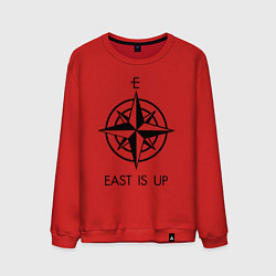 Мужской свитшот TOP: East is Up