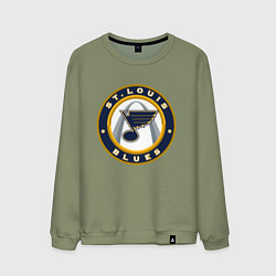 Свитшот хлопковый мужской St Louis Blues, цвет: авокадо