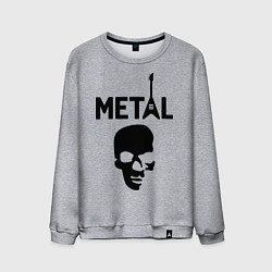 Свитшот хлопковый мужской Metal Skull, цвет: меланж