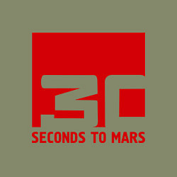 Свитшот хлопковый мужской 30 seconds to mars, цвет: авокадо — фото 2