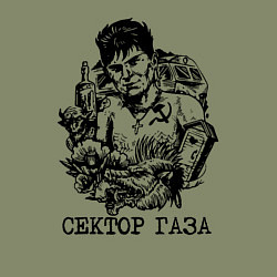 Свитшот хлопковый мужской Юра Хой, цвет: авокадо — фото 2