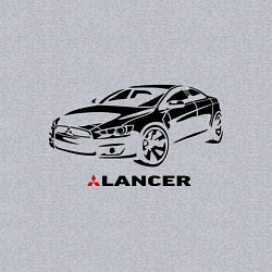 Свитшот хлопковый мужской Mitsubishi lancer, цвет: меланж — фото 2