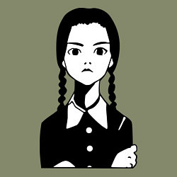 Свитшот хлопковый мужской Wednesday Addams, цвет: авокадо — фото 2