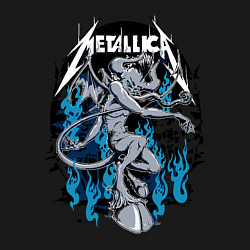 Свитшот хлопковый мужской Metallica - серый черт, цвет: черный — фото 2