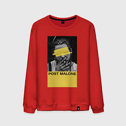 Свитшот хлопковый мужской Post Malone, цвет: красный